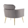thumbnail image 2 of Luccalily Accent Velvet Single Sofa Chair,Upholstered Leisure Accent Living Room Chair, Comfy Armchair with Rose Golden Metal Legs,Mid-Century Modern Velvet Single Sofa Chair, 2 of 13