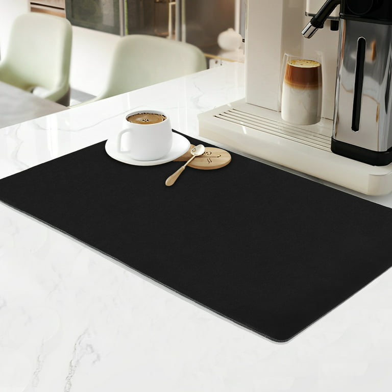Gorawre Coffee Mat Hide Stain Rubber Backed Absorbent Dish Drying Mat for Kitchen  Counter-Coffee Bar Accessories 