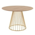 thumbnail image 1 of Lumisource Canary Dining Table In Gold Metal And Natural Wood DT-CANARY2 AUNA, 1 of 3