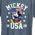 thumbnail image 3 of Disney - Mickey Waving Flag Usa - Women's Short Sleeve Graphic T-Shirt, 3 of 5