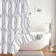 thumbnail image 5 of Cortina de ducha de tela texturizada de 180 x 180 cm, con estampado de rayas gris plata, de lino, moderna, de lujo, para baño, lavable a máquina., 5 of 5