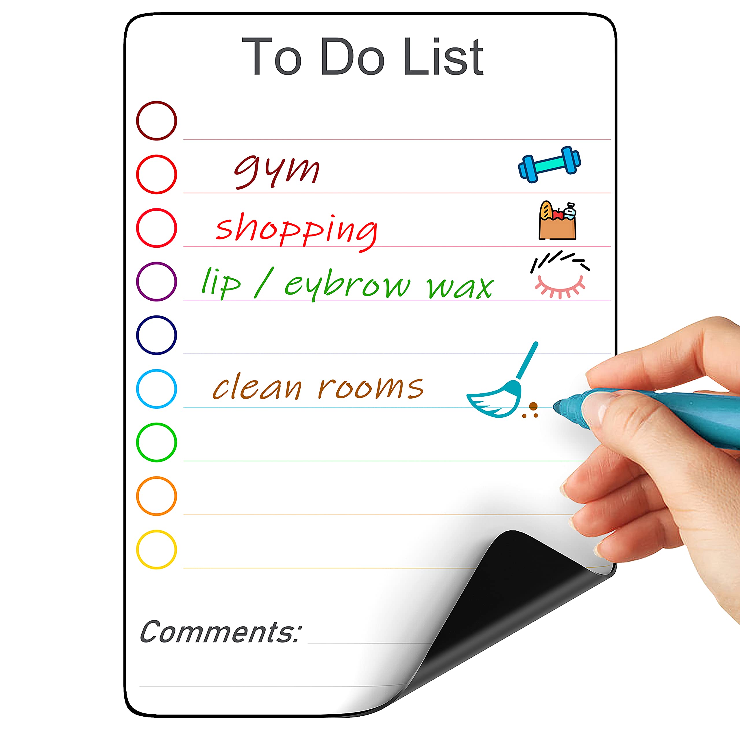 to Do List for Fridge 5.5x8 inch Small White Dry Erase to Do List