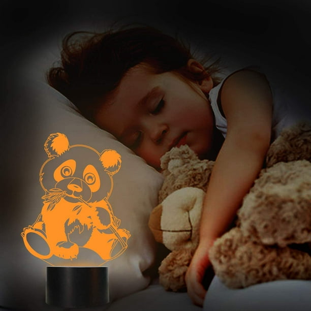 Veilleuse personnalisée pour bébé à LED motif Ours en peluche