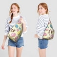 thumbnail image 3 of Cake & Donut Sling Backpack – Delicious Dessert Design Shoulder Bag, Fashionable Water-Resistant Daypack, 3 of 4