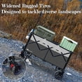 thumbnail image 6 of Moon Lence Big Capacity Garden Portable Hand Cart with All-Terrain Beach Wheels Collapsible Folding Wagon Cart Heavy Duty Folding, Adjustable Handle & Drink Holders, 6 of 8
