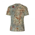 thumbnail image 6 of T Shirt For Men Vintage Old World Map Sports Summer Iceland Print Awesome T-Shirts Fashion Tee Shirt, 6 of 7