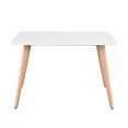 thumbnail image 1 of Topcobe Table de Salle à Manger Table de Cuisine Carrée en Métal Moderne pour Meubles de Bureau à Domicile, Blanc, 1 of 7