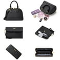 thumbnail image 3 of Women Handbags Set 4pcs Purses for Women Tote Bags Satchel Shoulder Bag Wristlet Bag Clutch Purse for Women, 3 of 8