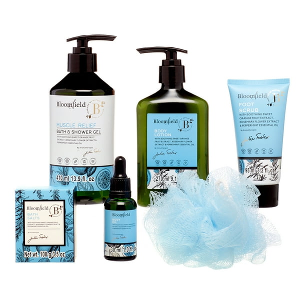 Aromanice Bloomfield Muscle Relief Luxe Collection Bath Gift Set, 7