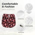 thumbnail image 4 of Balery Ladybugs and Red Hearts Pantalones cortos deportivos para mujer con forro y dos bolsillos, elásticos, para entrenamiento, gimnasio, yoga-X-Large, 4 of 7
