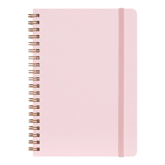 1Pc Small Spiral Notebook 5"x7", Notebook for Note Taking, Coloeful Scheme Spiral Journal Notebook, Work Notebook Small Notebook with Strap, Cute Notebook for Women, 60 Sheets/120 Pages,Pink