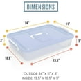 thumbnail image 5 of Chef Pomodoro Pizza Dough Proofing Box, 14 x 11-Inch, Pizza Dough Container, Fits 4-6 Dough Balls, Household Pizza Dough Tray With Convenient Carry Handle (Blue), 5 of 5