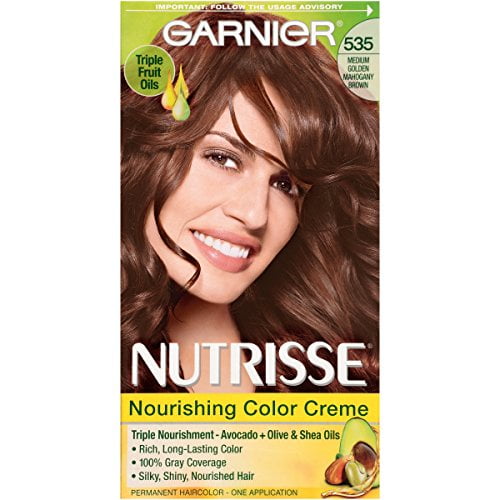 3 Pack Garnier Nutrisse Nourishing Color 535 Medium Gold Mahogany