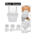 thumbnail image 3 of LELINTA Women's Plus Size Extreme Comfy Stretch Sport Yoga Bra Seamless Medium Supportive Wirefree Sports Bra Sexy Crisscross Back Tops with Removable Cups, 3 of 7