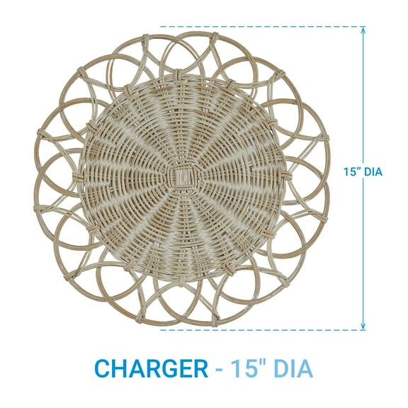 Split P White Mya Decorative Charger Set of 4