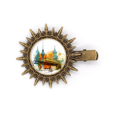 thumbnail image 1 of Tokyo Japan Rail Train Tower Hairpin Sun Headwear Retro Metal Clips Pin, 1 of 3