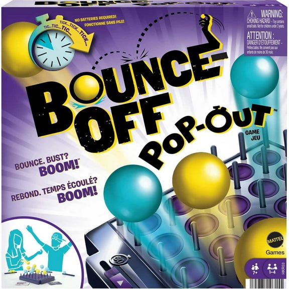 Bounce-Off Pop-Out Game for Kids & Adults, Balls Go Flying with No Batteries Required
