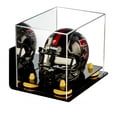 thumbnail image 1 of Acrylic Mini - Miniature Football Helmet (not Full Size) Display Case with Mirror, Wall Mount, Yellow Risers and Black Base (A003-YR), 1 of 3