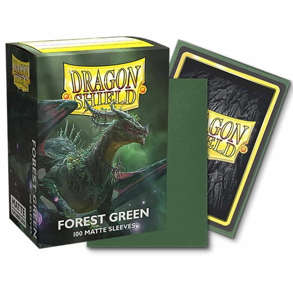 Arcane Tinmen Dragon Shield Vert Forêt Pochettes de Cartes Mates, Boîte de 100