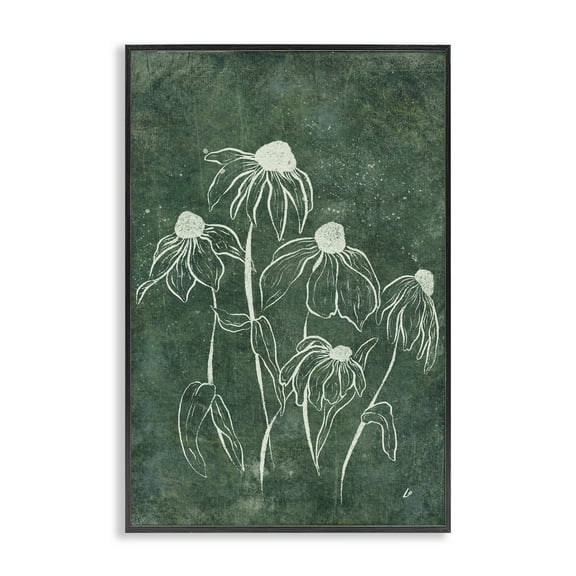 Stupell Industries Echinacea Garden Blooms Plants & Flowers Painting Black Framed Art Print Wall Art, 12 x 18