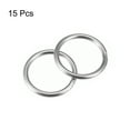 thumbnail image 3 of 30mm(1.18") Outer Dia. 3mm Thickness Welded O Ring 304 Stainless Steel 15 Pack, 3 of 5