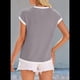 thumbnail image 5 of Camisetas de Corta para Mujer, Color Gris, Talla M, 5 of 7