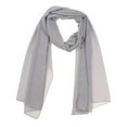 thumbnail image 1 of Bufanda Hijab Maxi Hugo Chiffon Islámico Musulmán Blanco Gris, 1 of 8