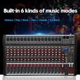 thumbnail image 3 of 48V 6/8/12 Channels Professional Studio Au-dio Mixer USB DJ Sound Mixing Console Phantom Powers Monitor Amplifier ,Reduced Noise, 3 of 6