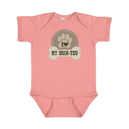 

Inktastic I Love My Shih Tzu Dog Gift Baby Boy or Baby Girl Bodysuit