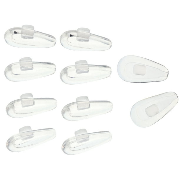 10 pares de almohadillas nasales de silicona para gafas ovaladas Bazoo que sujetan la almohadilla nasal