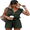 Army Green, variant on Women Summer Sleeveless Short Jumpsuit with Half Zip Turn Down Collar Drawstring Casual Knit Jumpsuit with Pockets