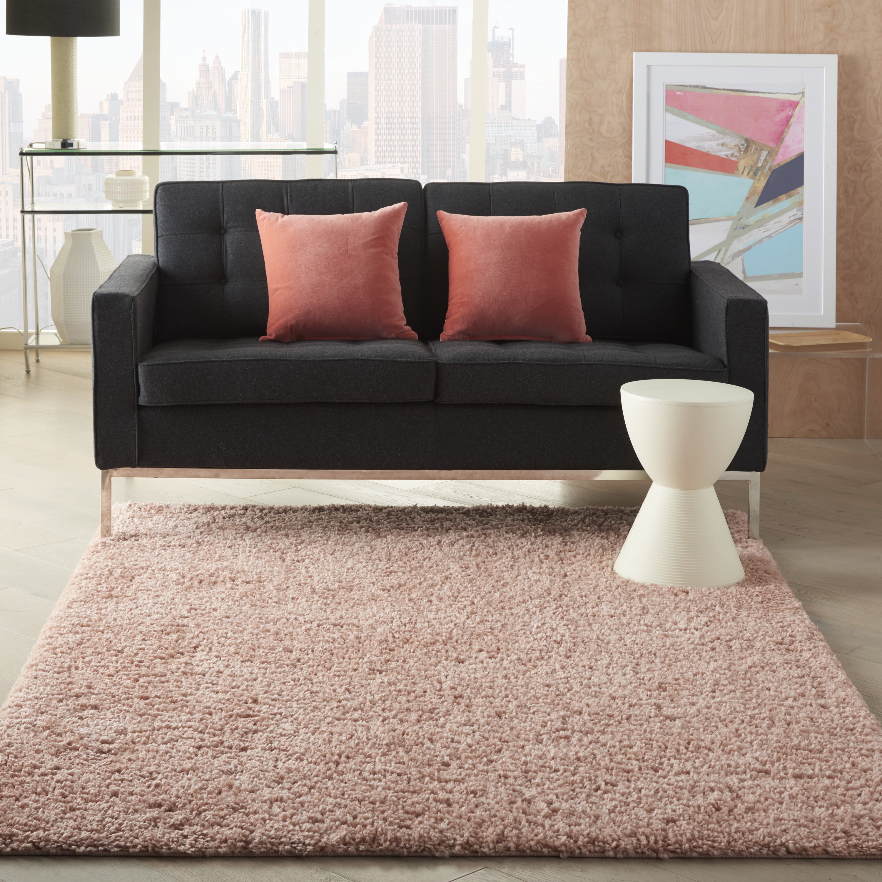 Malibu Shag Blush Area Rug
