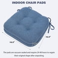 thumbnail image 6 of Baibu Kitchen Chair Cushions Memory Foam 3.5" Thick Dual-layer Seat Cushions Dining Chair Pads, Set of 2, Blue, 6 of 8