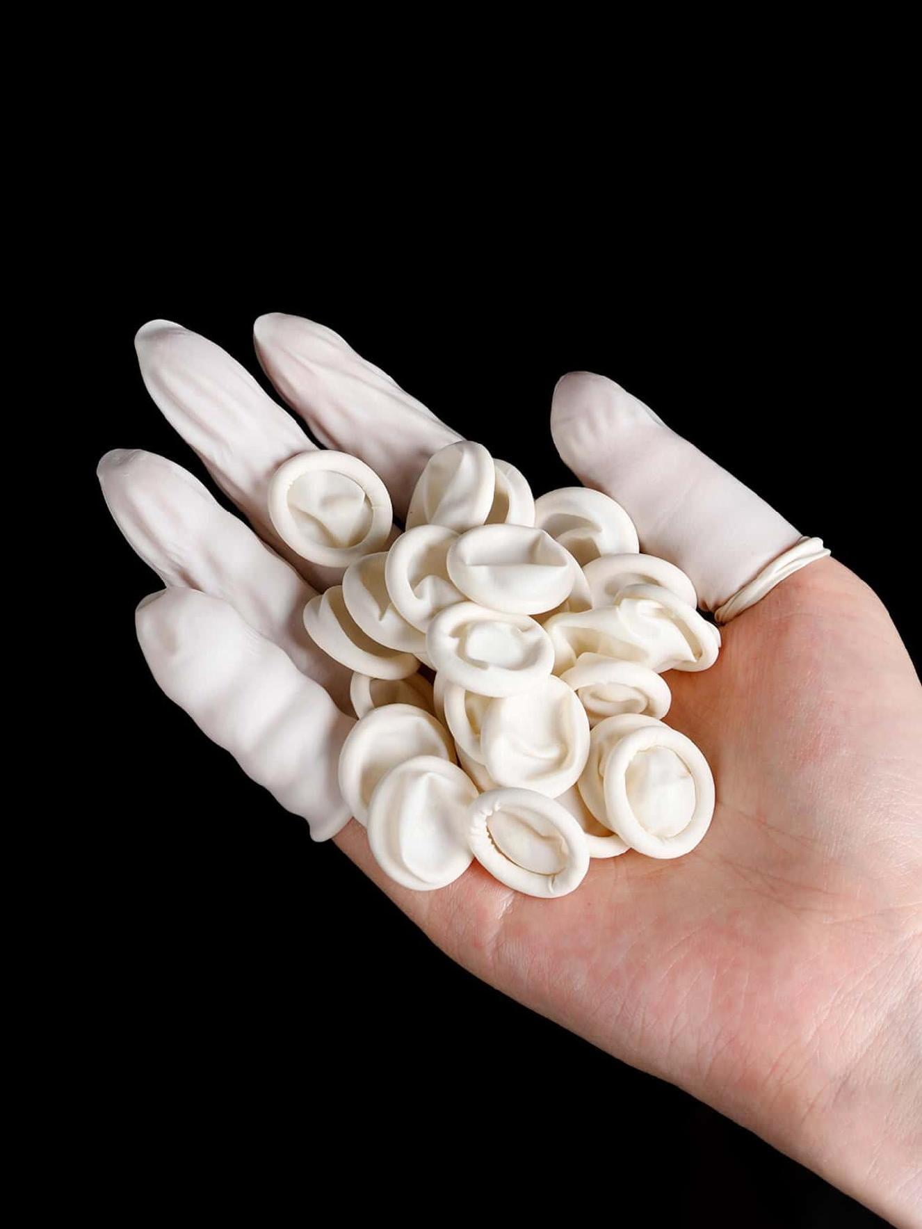 100pcs Silicone Finger Protect Cover Anti static Rubber Finger Cot to