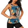 thumbnail image 2 of Lsque Colorful Sky Puppy Printed Workout Tank Tops for Women, Athletic Sports Tank Tops, Compression Sleeveless Dry Fit Shirts,Sleeveless Yoga Shirt-XX-Large, 2 of 9