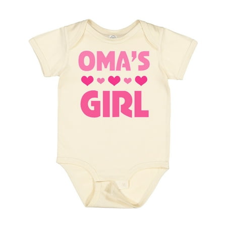 

Inktastic Oma s Girl Heart Gift Baby Girl Bodysuit