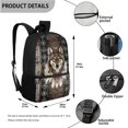 thumbnail image 2 of ZUXONGSY Aztec Tribal Wolf Print Kids School Backpack Set, Lightwieght Bookbag with Insulated Lunch Tote and Pencil Pouch for Boys Girls Back to School 3 in 1, 2 of 6