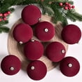 thumbnail image 5 of Luoshdecor Large Velvet Christmas Ball Ornament, Flocked 9Pcs 3.93 in Shatterproof Christmas Balls Decoration for Xmas Tree Home Holiday Decor, 5 of 9