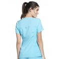 thumbnail image 4 of Cherokee iFlex Women Scrubs Top V-Neck Knit Panel CK605, 4 of 6