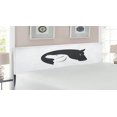 thumbnail image 2 of Animal Headboard, Contemporary Image of a Dog and Horse Hugging Loyal Friend Heads Print, Upholstered Decorative Metal Bed Headboard with Memory Foam, King Size, Black White, by Ambesonne, 2 of 4