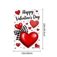 thumbnail image 4 of AMHNF Happy Valentines Day Heart Burlap Linen Garden Flag For Home Outdoor Garden Yard Decor 12x18 Inch, 4 of 5