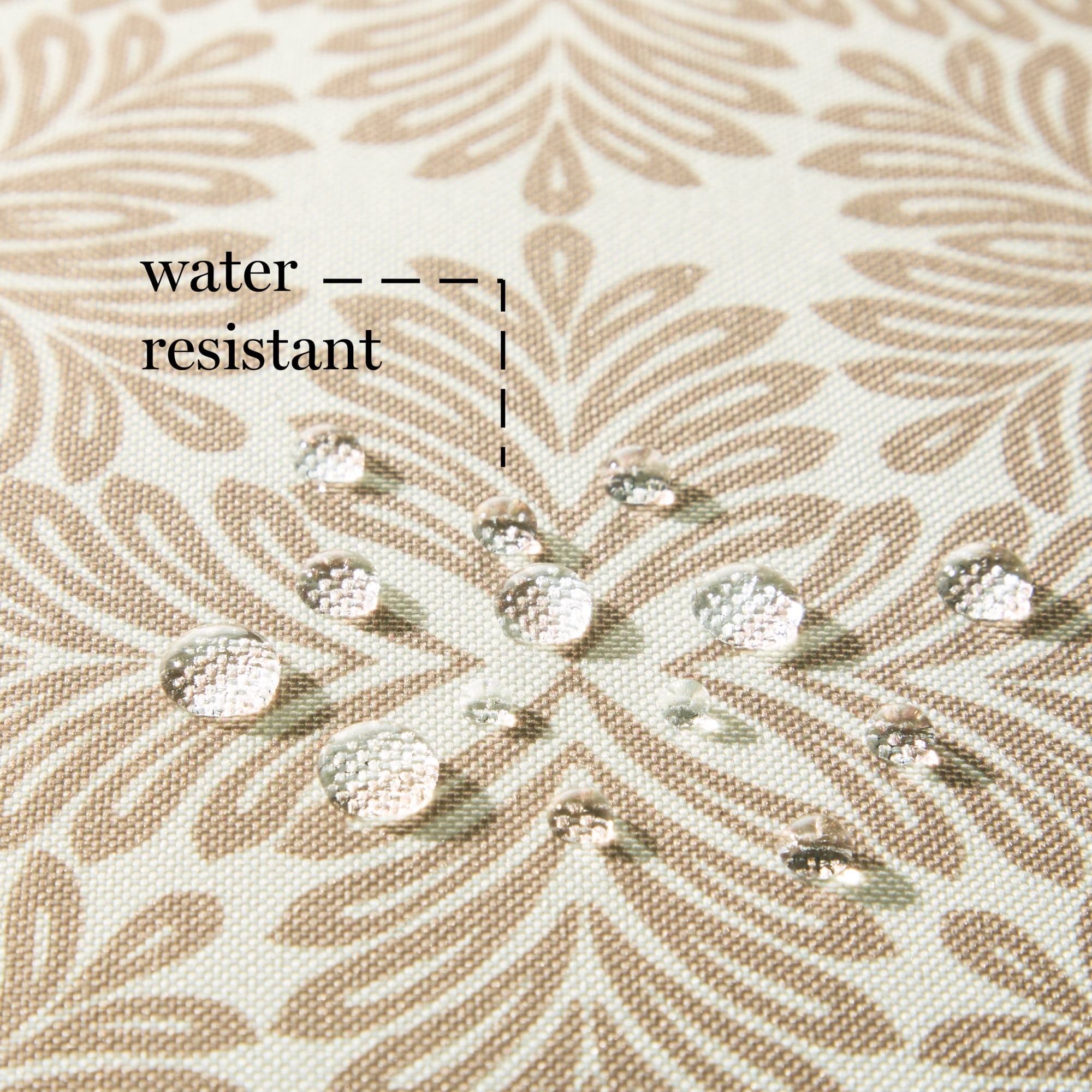 MARTHA STEWART Tulum Indoor Outdoor Decorative Pillow 2-Pack Set, UV Fade Resistant, Water Repellent, Printed Modern Design, Taupe, 18"x18"