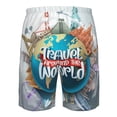 thumbnail image 6 of Naloa Travel Around The World Men's Beach Shorts, Surfing shorts, Swim trunks, Quick Dry Swim Trunks for Surfing Beach Fun - 3X-Large, 6 of 9