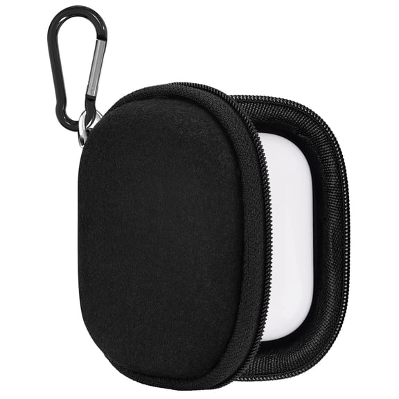 Geekria Shield Earbud Case Compatible with Apple Airpods pro3, Technics EAH-AZ100, Beats Studio Buds, Replacement Hard Shell Travel Carrying Bag with Carabiner Clip (Black)