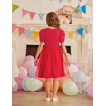 thumbnail image 3 of Vestido Arshiner para niña pequeña, fiesta de San Valentín, rojo, 4T, con accesorios, 3 of 6