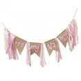 thumbnail image 1 of yuksok Half Banner, High Chair Banner, Half Year Birthday Decorations, Backdrop Garland Pink, 1 of 9