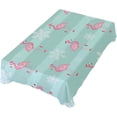thumbnail image 2 of GZHJMY Cute Pink Flamingo Snowflake Rectangle Tablecloth for Kitchen Dining Room Party Table Cover Home Decor 60"(W) x 90"(L), 2 of 7