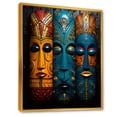 thumbnail image 2 of Designart "Mystical Masks Of African Tribes I" African Tribes Floater Framed Wall Decor, 2 of 5