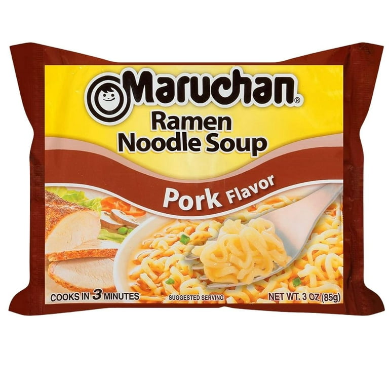 Maruchan Ramen Noodles Soup Pork Flavor, 3.0 Oz., 24 Count 