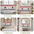 thumbnail image 6 of 4th of July Country Star Tier Curtains,Independence Day Patriotic Red Blue Plaid Light Filtering Kitchen Curtains,2Pcs Rod Pocket Half Window Treatments Panels for Sink Cafe Cabinet Camper 27.5x36In, 6 of 9